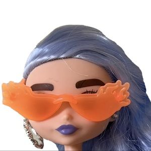 Barbie Extra Minis Fashion Doll Sunglasses Orange Flame Fire Retired 2021 Punk